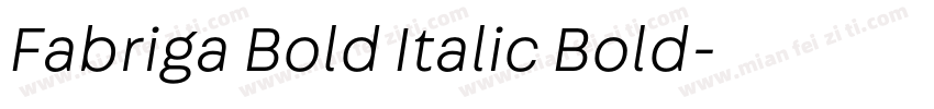 Fabriga Bold Italic Bold字体转换